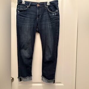 Riders by Lee Women's Indigo Fringe Cuff Boyfriend Jeans size 10